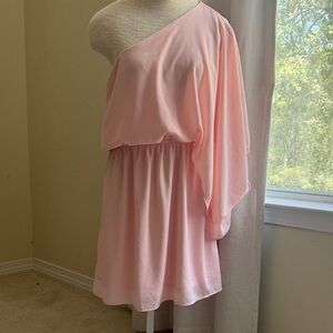 One-Shoulder Pink Dress